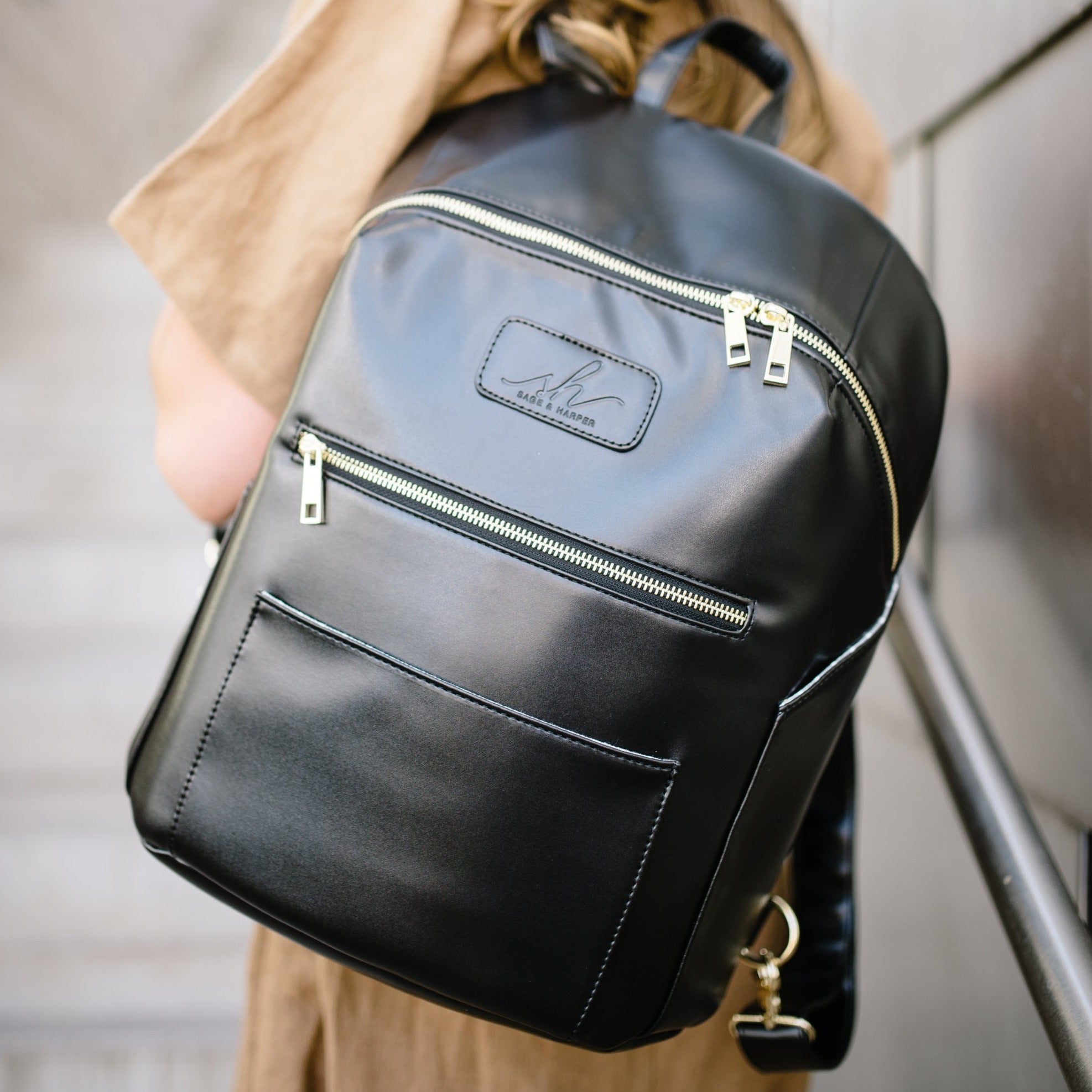 Raven Black Vegan Backpack – Sage & Harper Raven Black Vegan Backpack – Sage & Harper